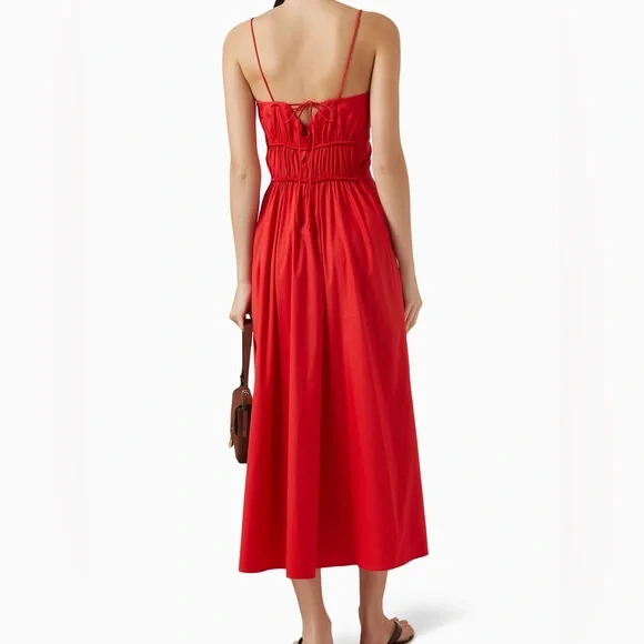 Gathered Cotton Midi Dress - Picture 4 of 4